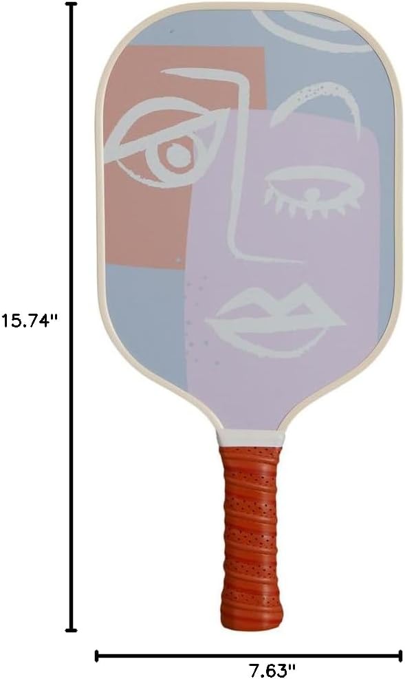 Pickleball Central Drop Series Pickleball Paddle, Carbon Fiber Face, Polypropylene Composite Homecomb Core, Overlapping Paddle Edge Guard