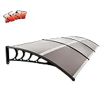 LONCQKAYS Latest Version & Stronger Door awnings Exterior for rain and Sun, Outdoor Door Window Awning Canopy with Thicken ABS Curved Bracket, Translucent PC Board and Aluminum Fixing Bars (40 x 120) LONCQKAYS Latest Version Stronger Door awnings Exterior for rain and Sun Outdoor Door Window Awning Canopy with Thicken ABS Curved Bracket Translucent PC Board and Aluminum Fixing Bars 40 x 120