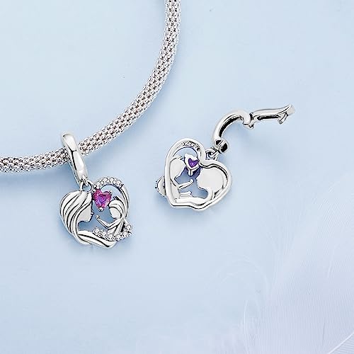 CYCUFF 925 Sterling Silver Charms for Bracelets and Charm Necklaces, Bracelet Pendants Beads Jewellery Gift for Family Friends Women2