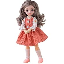 Amagogo BJD Doll Fashion Doll Dress Up 12-Inch Ball Jointed Toy Vinyl Clothes Outfit Skirt Suitable for Birthday Halloween Party Children Gift, Orange