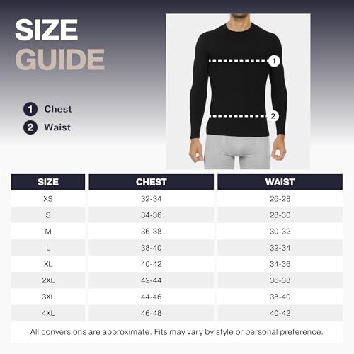 Thermajohn 00810000412808 Thermal Shirts For Men Long Sleeve Thermal Compression Shirts For Men Base Layer Cold Weather thumb #4