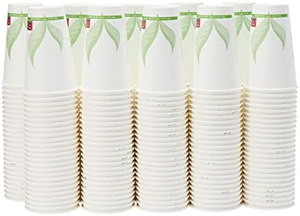 Amazon Basics Compostable PLA Laminated Hot Paper Cup, 355 ml, 250-Pack