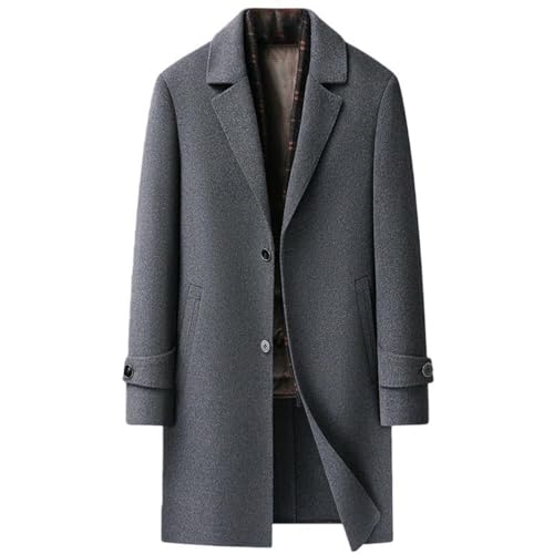 Manteau d'hiver long en laine pardessus doudoune amovible veste tendance masculine