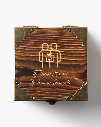 Small Wooden Box With Hinged Lid Decorative,Personalized Keepsake Boxes For Women,Rustic Square Wooden Gift Box,Covered With Soft Velvet Jewelry Box Wood,For Storage Jewerly Trinket - 3.5"X3.5"X3.2" #TOP3