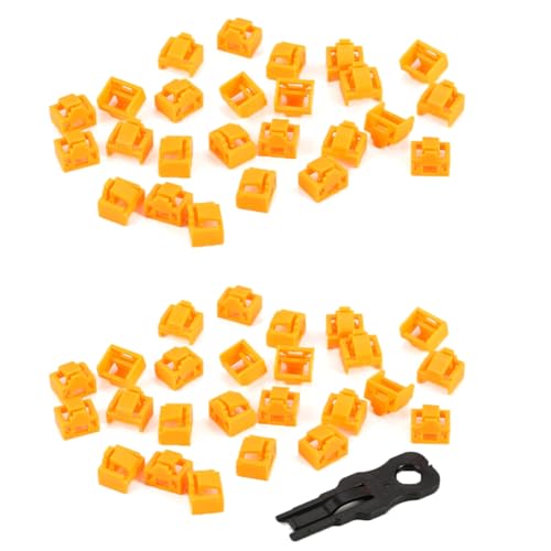 Uhidka 500 Stück Orange RJ45 Anti-Staub-Kabelkappen