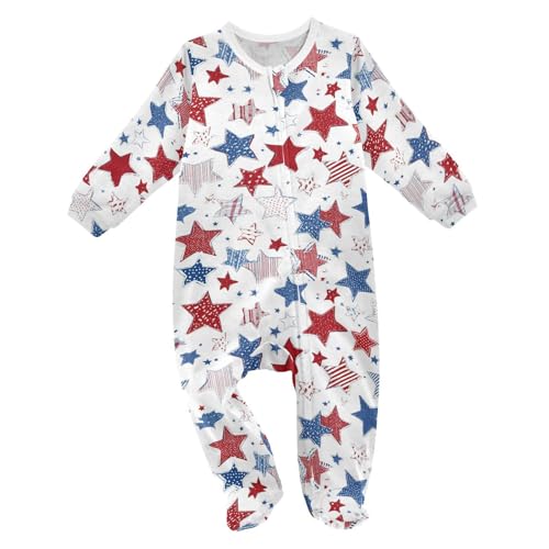 Dussdil Usa Flag Independence Memorial Day Baby One-Piece Fo