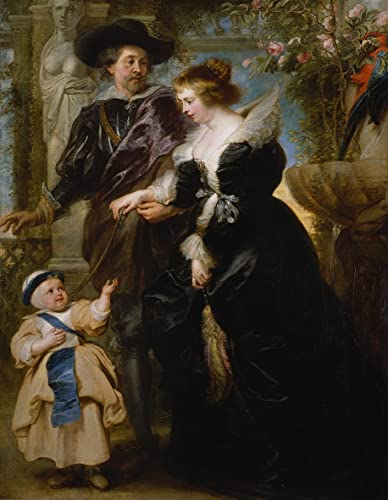 Tableau Rubens sa femme Helena Fourment poster art mural de chambre 60x90cm
