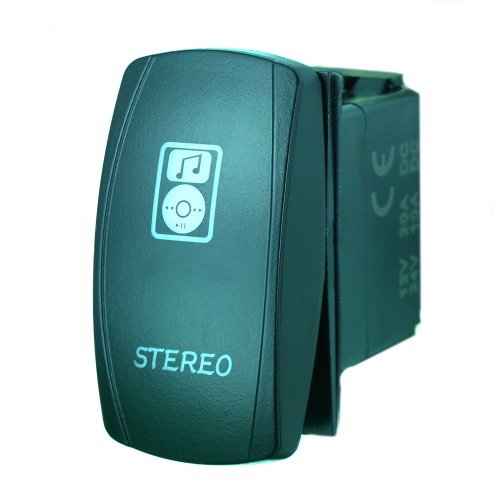 Stvmotorsports Laser Backlit Orange Rocker Switch Stereo 20A 12V On/Off Led Light #TOP3