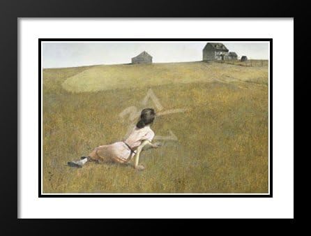 Andrew Wyeth Framed and Double Matted Art Print 20x23 "Christina's World"