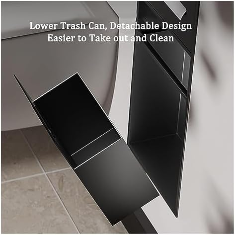 Stainless Steel Shower Niche with Built-in Toilet Paper Holder & Trash Can Rack - Stylish, Durable Storage Solution for Bathroom, Kitchen & Living Room