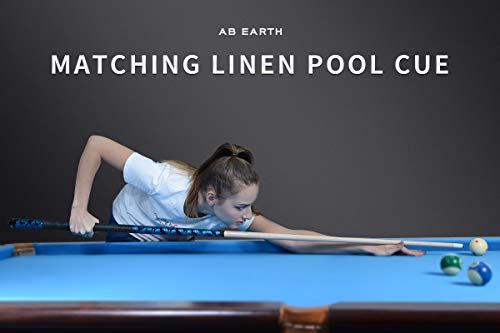 Ab Earth 58 Inch Hand-Painted Series 2-Piece Billaird Pool Cue Stick With Irish Linen Wrap (Blue, 21Oz) #TOP1
