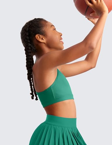 Image of CRZ YOGA Girls Butterluxe Y Back Sports Bra | Light Support, Removable Pads, Yoga, Athletic, Extremely Soft, Scoop Neck, Spaghetti Straps, for Teen