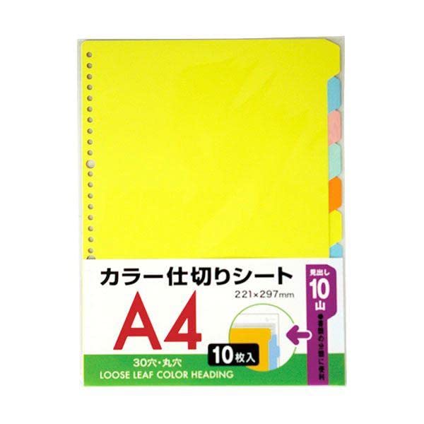 Amazon.co.jp: 見出しカード ルーズリーフ用 A4サイズ 30穴対応