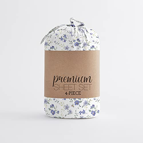 Linen Market 4 Piece King Bedding Sheet Set (Light Blue Floral) - Sleep Better Than Ever With These Ultra-Soft & Cooling Bed Sheets For Your King Size Bed - Deep Pocket Fits 16" Mattress #TOP6