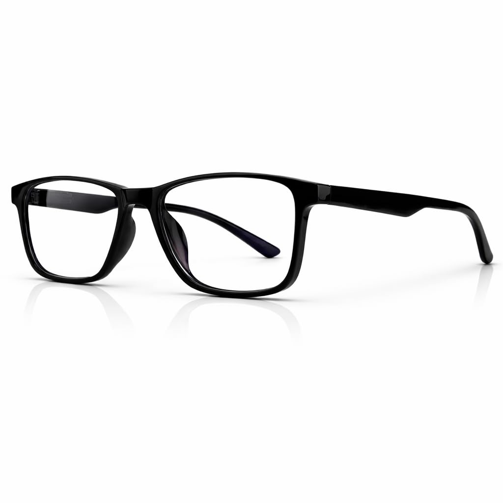 RAYBLOC UV Protection Glasses Blue Cut Blocking Harmful Rays Glasses for Men & Women – Zero Power Computer Specs, Eye Protection for Computer & TV, Lightweight Frame with Case & Cleaning Cloth Square-image-21