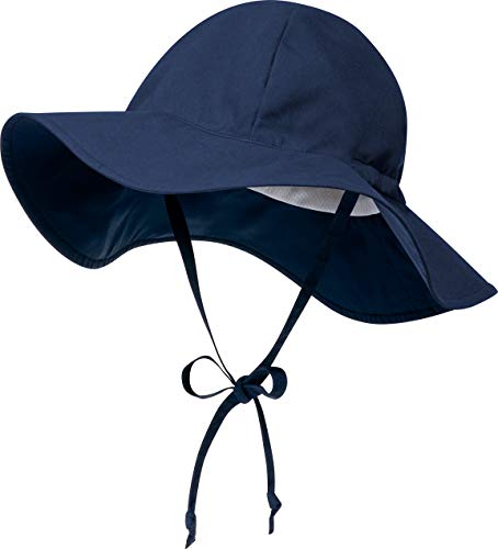 Tsla Baby Upf 50+ Sun Hat, Outdoor Sun Protection Summer Beach Hat, Lightweight Inner Mesh Adjustable Swim Hats Cap, Brim Navy, 0-6 Months #TOP22