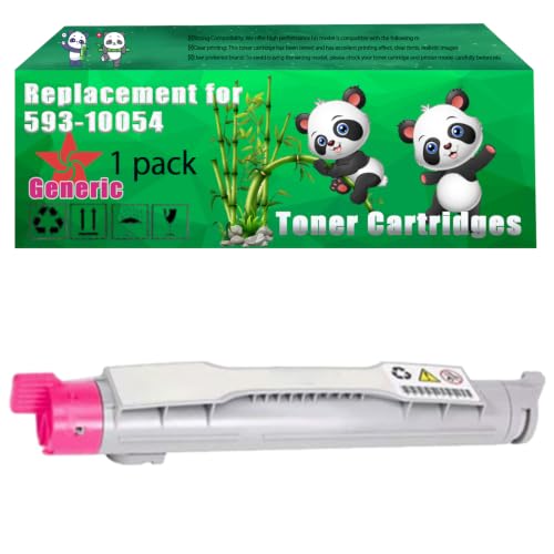 Image of TONCPEVE Replacement 593-10054 Toner Cartridges Compatible for Dell 5100CN Printers, Up to 9000 Pages, Vivid Colors, Contains Chip (1 Pack Magenta)