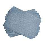 Abvaros Faux Leather Placemats Set of 6，Heat Resistant Waterproof Washable PU Table Coffee Mats，Ea