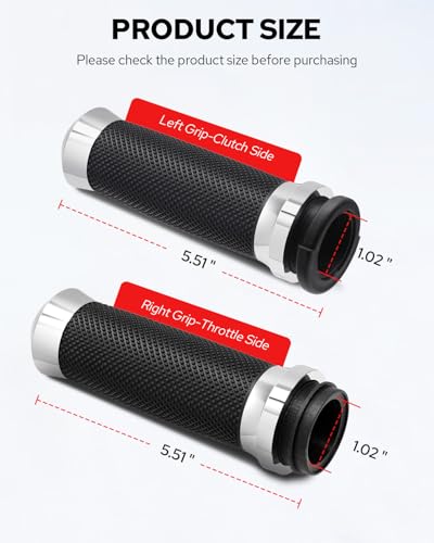 Image of Benlari Motorcycle Handlebar Grips Electronic Throttle Control Motorcycle Hand Grips Fits for Harley 2016-2017 FXDLS /2016-2024 Softail /2011-2012 FLSTSE /'14-'15 FLSTNSE /2013-2014 FXSBSE /'16-'17 FXSE