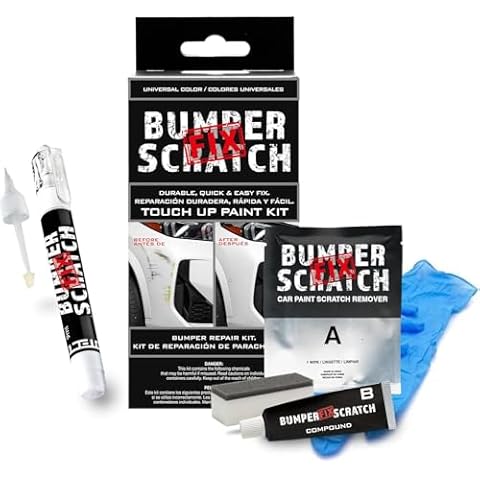 BUMPER SCRATCH FIX TOUCH UP PAINT KIT FOR SCRAPED SCRATCHED BUMPER QUICK AND EASY ALL IN ONE BUMPER REPAIR KIT AND SCRATCH REMOVER UNIVERSAL COLOR Cover