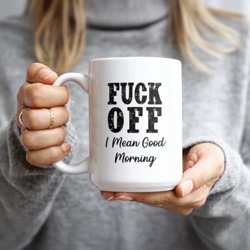 Taza de café sarcástica Hogg 15 oz cerámica blanca miniatura 3