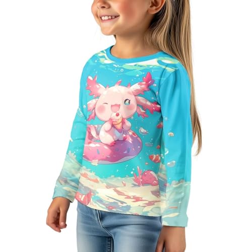 Image of Kids Long Sleeve Shirts for Girls 3-16 Year Old Cute Clothes for Teen Girls Casual Workout Tops