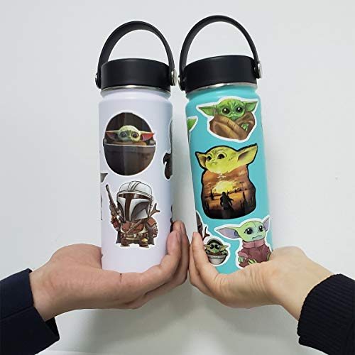 Baby_Yoda Stickers[50Pcs] Vinyl Waterproof Stickers For Laptop, Hydro Flask Water Bottle Car Cup Computer Guitar Skateboard Luggage Bike Bumper, Kid Gift (Baby_Yoda-50Pcs) #TOP6