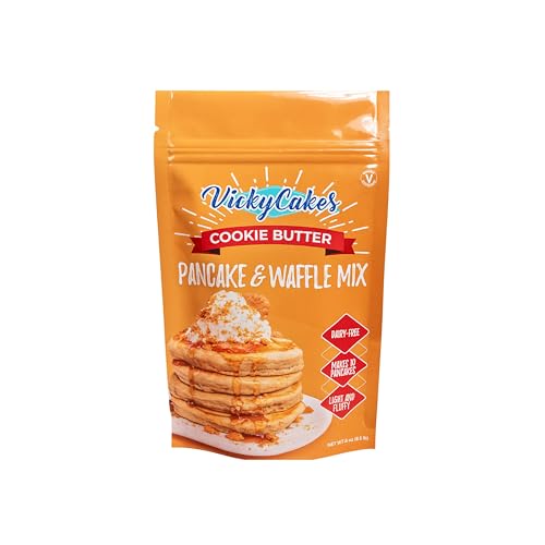 Vicky Cakes Cookie Butter Pancake and Waffle Mix | Light & Fluffy, Dairy-Free, Vegan-Friendly, Non-GMO | 8oz