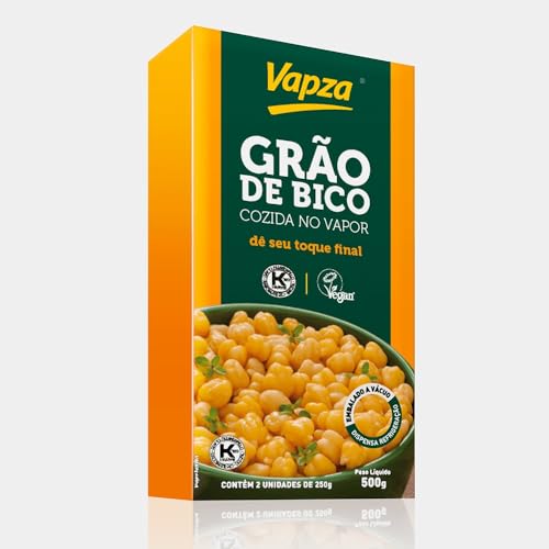 Pack de Grão De Bico Vapza Cozido 500 G - 6 unidades