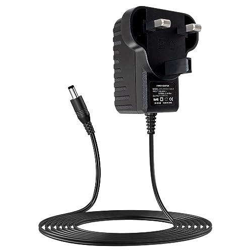 Baby Monitor Charger Power Cord for DC 6V VTech DM221 DM221-2 DM223 DM251 (Parent & Baby Units), DM111 DM112 DM222 DM271 (Parent Unit ONLY) Safe & Sound Audio Monitor, 6V AC to DC Power Adapter Black.