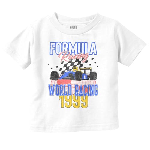 Brisco Brands Formula World Racing Championship Toddler Baby Boy T Shirt White