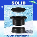Sadnyy Parasol Umbrella Hole Ring Plug and Cap Set Outdoors Deck Table Hole Cover Insert Thicker Umbrella Plug for Patio Table Yard, Black - Image 4