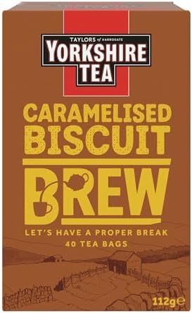 Yorkshire Tea, Caramelised Biscuit Brew, Black Tea, 40ct (Pack of 1)