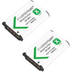 LOTUS POWER Reemplazo del Paquete de Batería NP BX1 1600mAh, Batería de Iones de Litio Recargable NP-BX1 para Cámara Sony DSC-HX90V / RX100 / RX100V / RX100 VII / WX500 (2 Baterías)