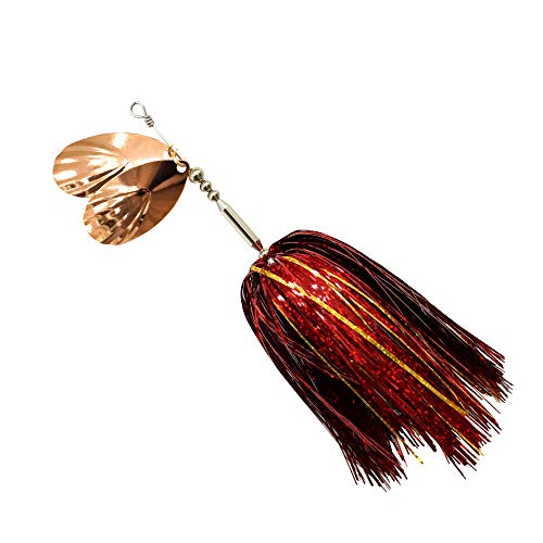 SEASKY Fishing Spinner Bait Musky Metal Spoon Shell Tinsel 45g Saltwater