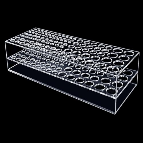 Image of Acrylic Paint Brush Holder 105 Holes Clear Paintbrush Holder Organizer Artist Brush Holder Paint Brush Stand Rack for Pens Pencils Artist