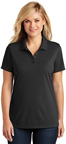 Port Authority Womens Dry Zone UV Micro-Mesh Polo (LK110) -DEEP Black -L
