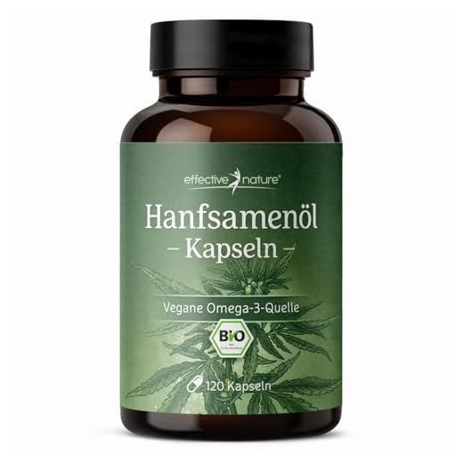 Hanföl Kapseln - Bio Hanfsamenöl kaltgepresst in veganen Kapseln - 2880mg pro Tag - Hochdosiert - pflanzliche Quelle für Omega 3-6-9 - Alternative zu Tropfen