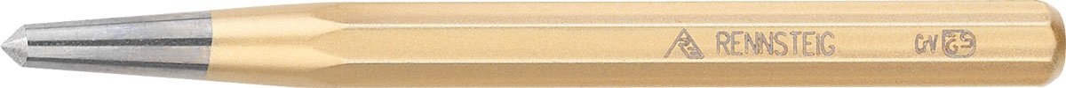 Rennsteig 432 120 0 DIN 7250 Octagonal Centre Punch, 0 V, Gold/Silver, 120 x 12 mm