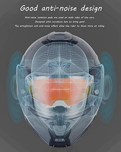 Casque de moto flip Bluetooth avec double visière de protection