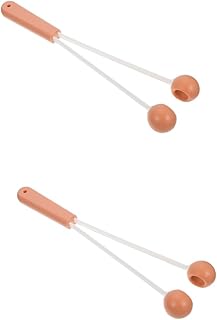 Beavorty 2pcs Massage Hammer Fitness Body Stainless Steel Pink Gift