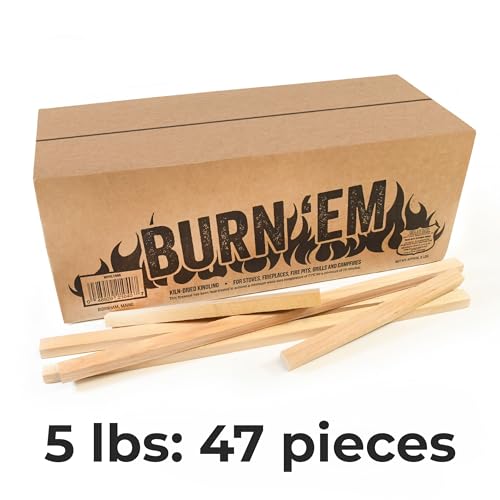Burn’Em Fire Starter Kindling, Kiln Dried, Perfect for for Fire Pit, Indoor & Outdoor Fireplace, Grills, Smokers, Pizza Ovens, Ideal for Breeo, Solo Stove, Ooni & Other Brands - 5.0 lb Box - Thumbnail 2