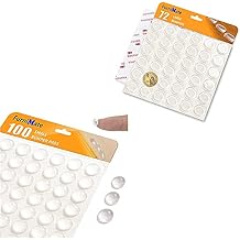 Glass Table Top Bumpers Medium 72PCS 20.6mm + Clear Cabinet Door Drawer Bumpers Pads 100PCS 8.5mm