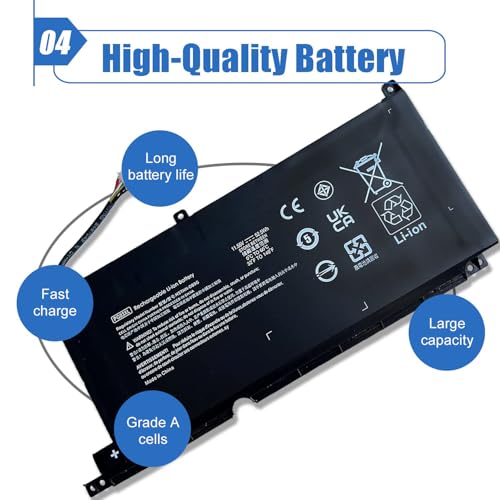 Image of PG03XL 11.55V 52.5Wh /4323mAh HSTNN-DB9G Laptop Battery Compatible with HP Pavilion Gaming 15-DK 15-DK0010NS 15-DK0125TX FPC52 15-EC0000 16-A0000 2019 Series Notebook HSTNN-OB1I L48495-005