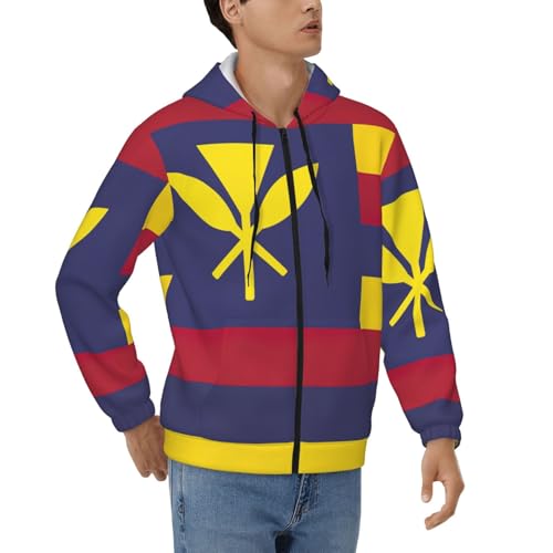 Sweat zippé drapeau Hawaï homme idéal pour vos soirées d'été fraîches