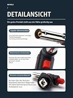 Uadme Gasbrenner, 1300 ℃ Lötbrenner Professional, Bunsenbrenner Tragbar, Brenner für Gaskartuschen, Einstellbare Feuer Pistole, Gasflaschen Brenner Aufsatz, Elektronische Zündung – Ansicht 8