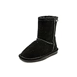 Bearpaw Emma Toddler Youth Round Toe Suede Black Snow Boot
