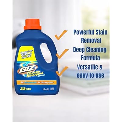 Biz Liquid Laundry Detergent, 100 oz Powerful Stain-Fighting Laundry Soap for Deep Cleaning, Works in HE & Standard Washers