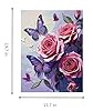TINDAY Butterfly DIY Oil Paint by Numbers Kit for Adults Butterfly Rose Paint by Number for Aults Beginner DIY Canvas Painting by Numbers Acrylic Painting Arts Craft for Home Flowers16x20 in #4