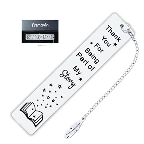 Artmavin Thank You Appreciation Gift For Men Women Bookmark With Chain For Employee Colleague Boss Coworker Birthday Christmas Day Wedding Valentines Day Present Gift For Teacher Friend Book Lover #TOP1